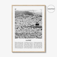 La Paz Print Black and White, La Paz Wall Art, La Paz Poster, La Paz Photo, La Paz Decor, Bolivia, Nuestra Señora de La Paz, South America