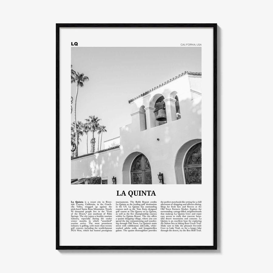 La Quinta Print Black and White No 1, La Quinta Wall Art, La Quinta Poster, La Quinta Photo, La Quinta Wall Décor, California, USA