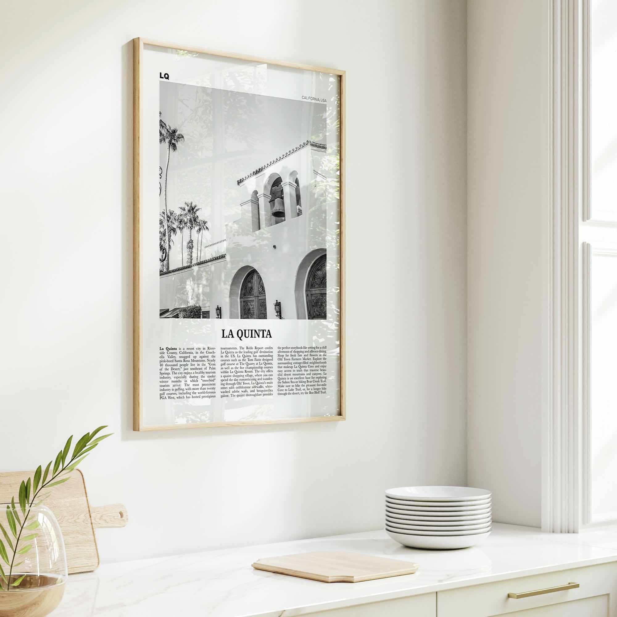 La Quinta Print Black and White No 1, La Quinta Wall Art, La Quinta Poster, La Quinta Photo, La Quinta Wall Décor, California, USA