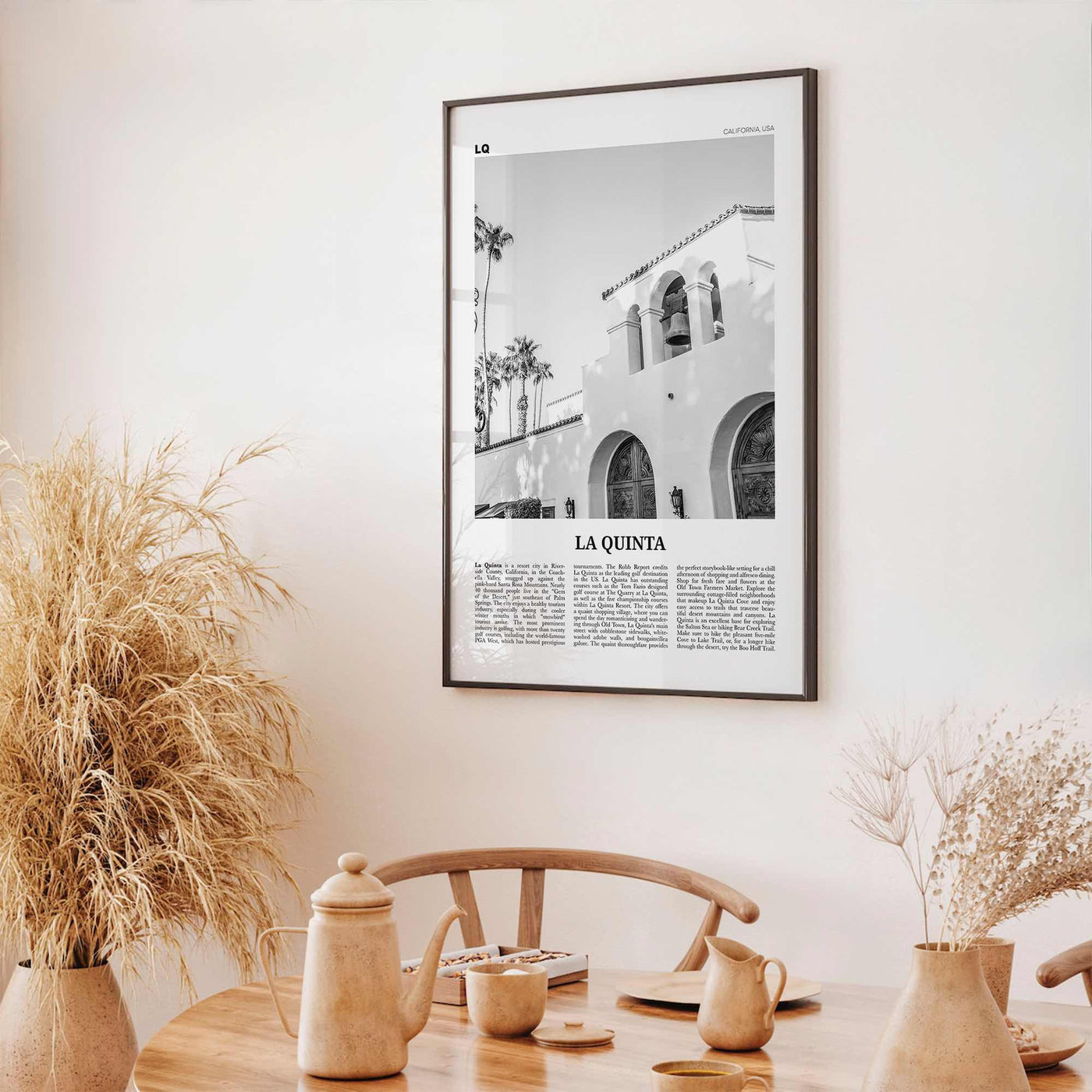 La Quinta Print Black and White No 1, La Quinta Wall Art, La Quinta Poster, La Quinta Photo, La Quinta Wall Décor, California, USA
