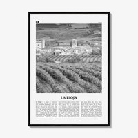 La Rioja Print Black and White, La Rioja Wall Art, La Rioja Poster, La Rioja Photo, La Rioja Wall Décor, La Rioja Map, Spain
