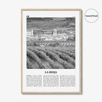La Rioja Print Black and White, La Rioja Wall Art, La Rioja Poster, La Rioja Photo, La Rioja Wall Décor, La Rioja Map, Spain