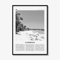 La Romana Print Black and White, La Romana Wall Art, La Romana Poster, La Romana Photo, La Romana Wall Decor, Dominican Republic, Caribbean
