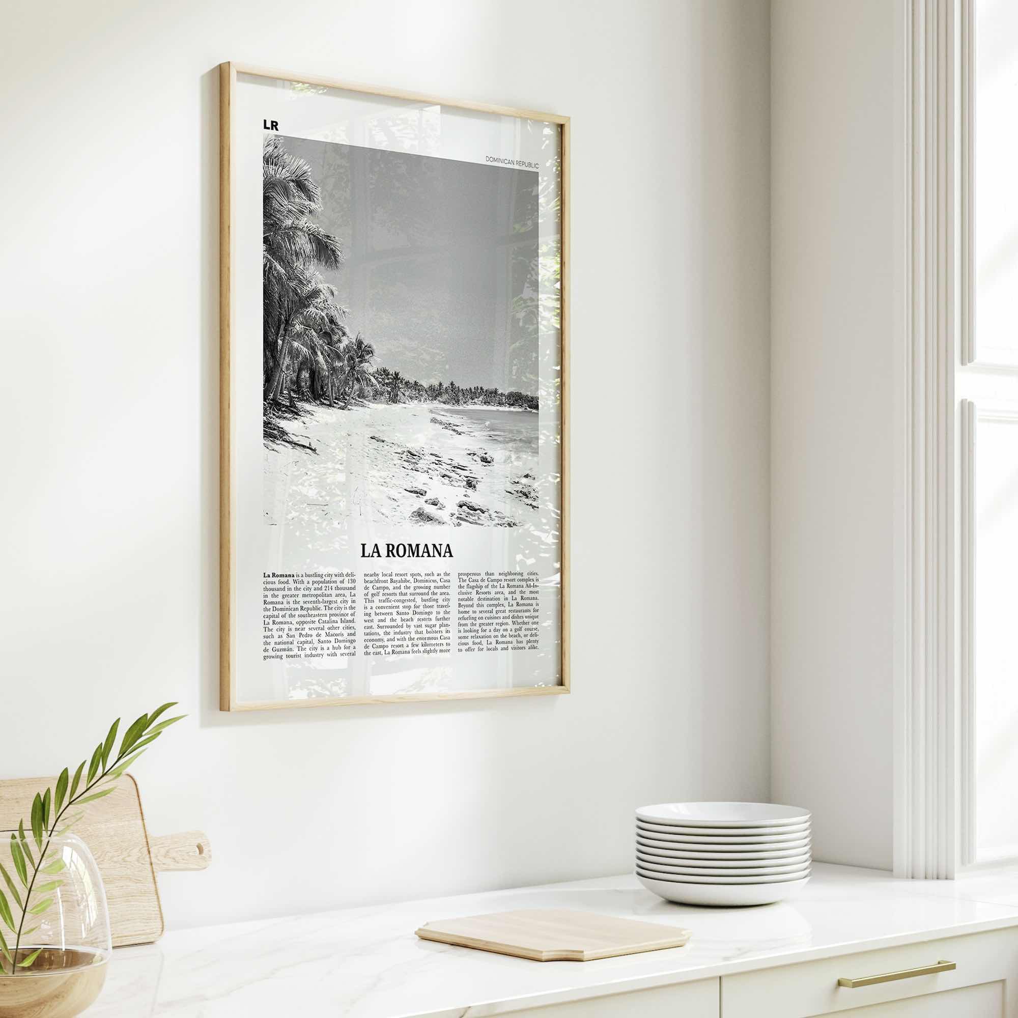 La Romana Print Black and White, La Romana Wall Art, La Romana Poster, La Romana Photo, La Romana Wall Decor, Dominican Republic, Caribbean