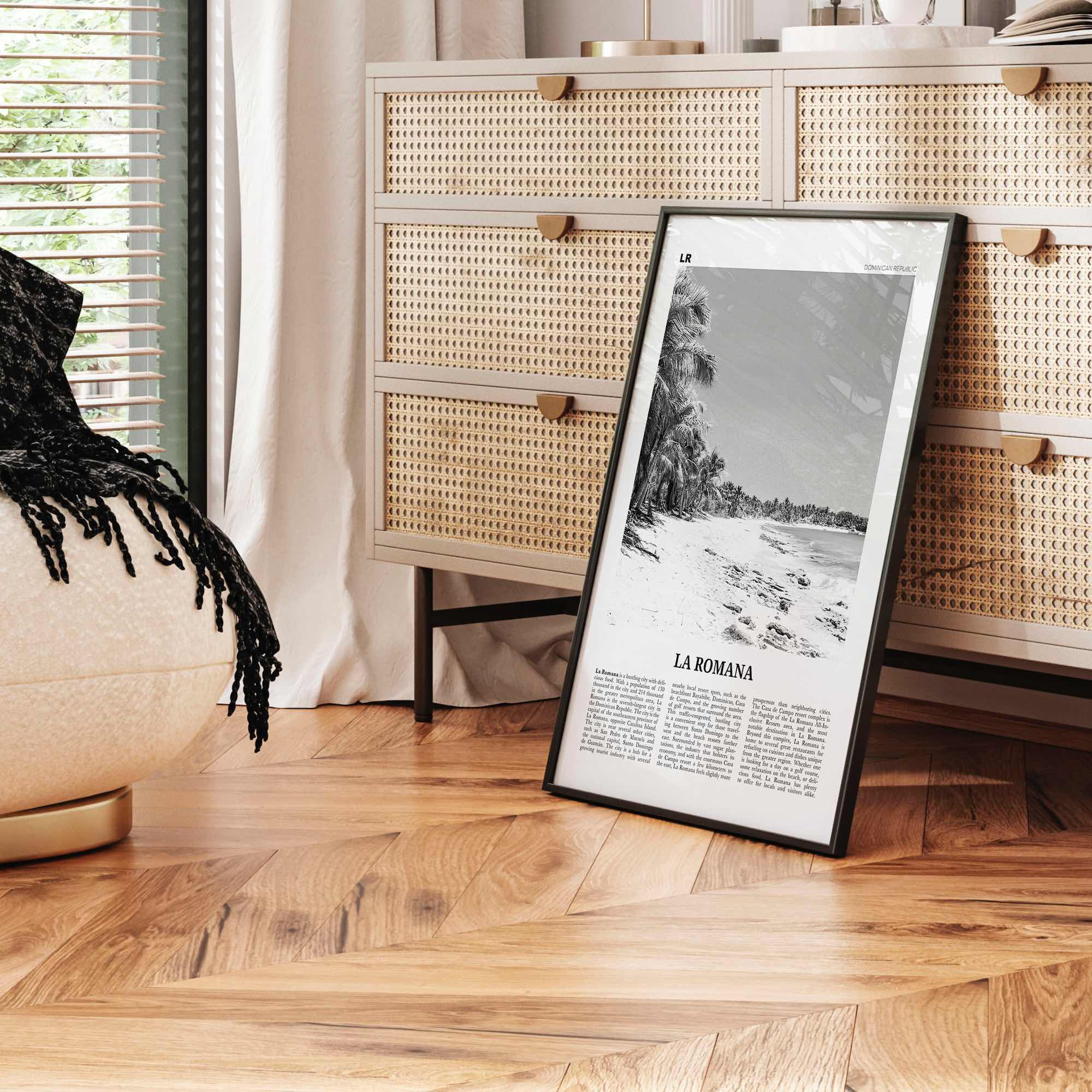 La Romana Print Black and White, La Romana Wall Art, La Romana Poster, La Romana Photo, La Romana Wall Decor, Dominican Republic, Caribbean