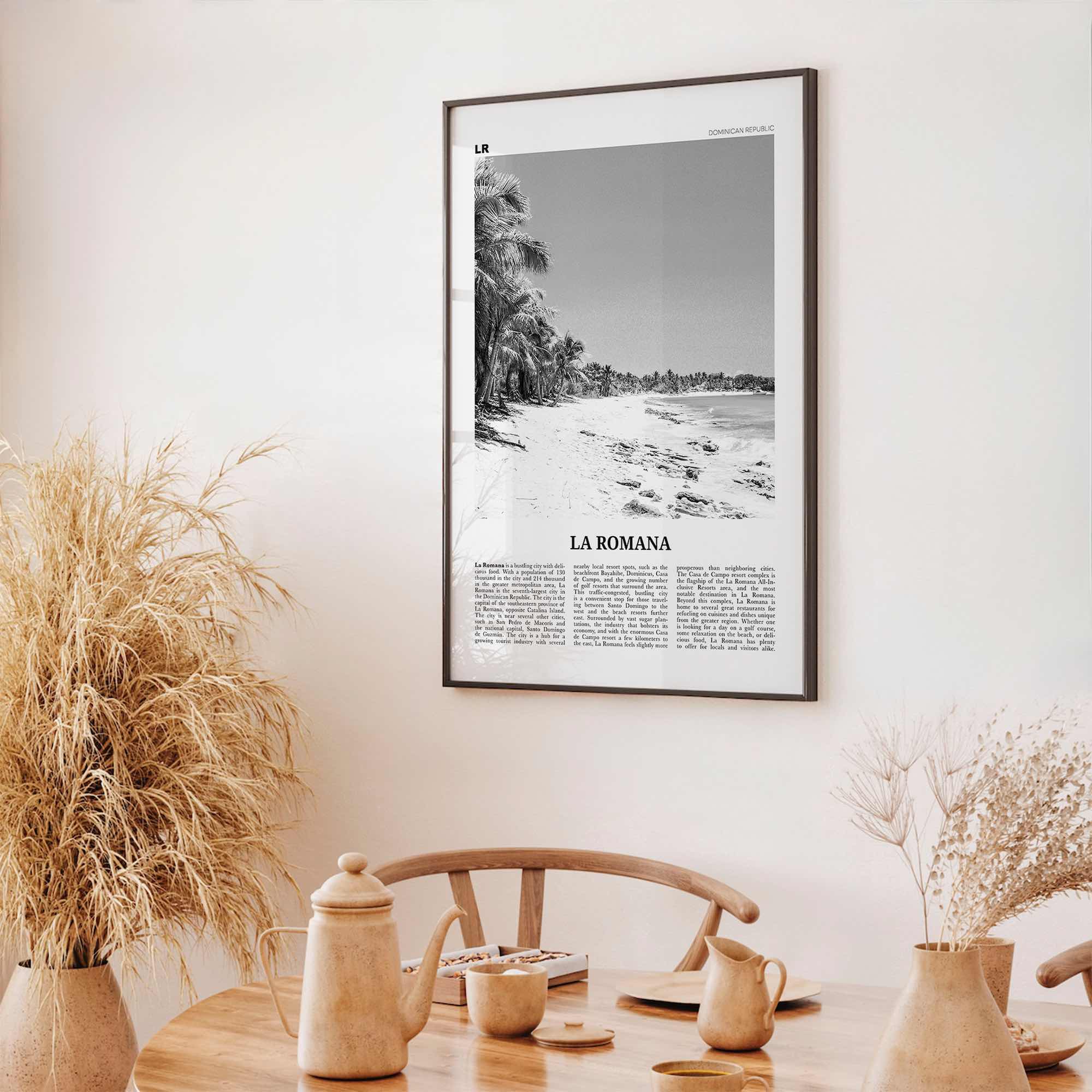 La Romana Print Black and White, La Romana Wall Art, La Romana Poster, La Romana Photo, La Romana Wall Decor, Dominican Republic, Caribbean