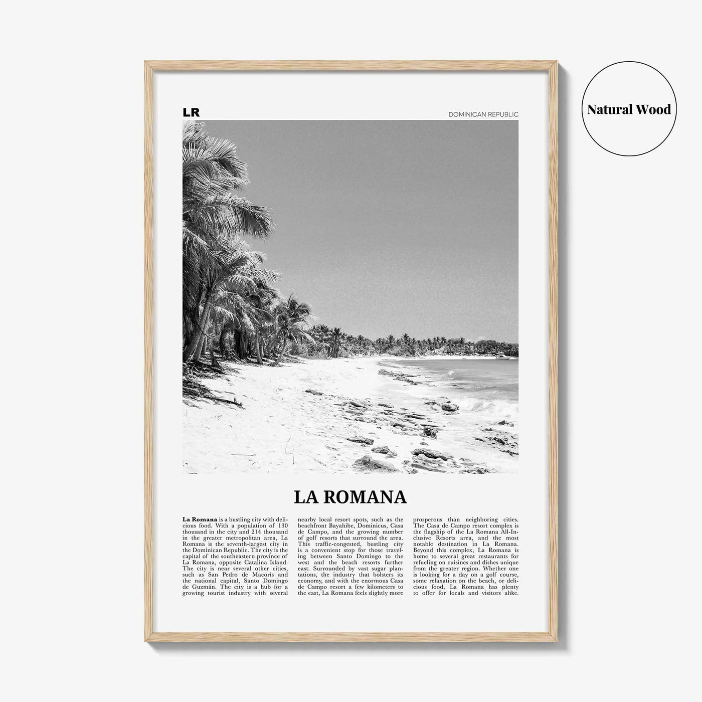La Romana Print Black and White, La Romana Wall Art, La Romana Poster, La Romana Photo, La Romana Wall Decor, Dominican Republic, Caribbean