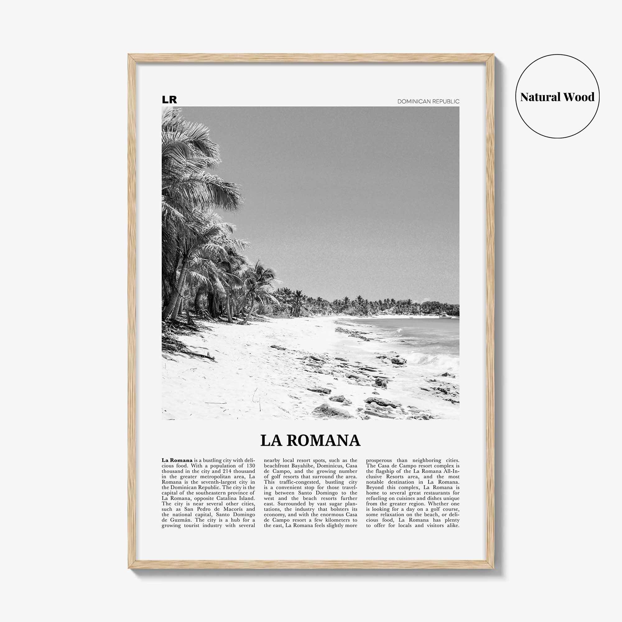 La Romana Print Black and White, La Romana Wall Art, La Romana Poster, La Romana Photo, La Romana Wall Decor, Dominican Republic, Caribbean