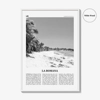 La Romana Print Black and White, La Romana Wall Art, La Romana Poster, La Romana Photo, La Romana Wall Decor, Dominican Republic, Caribbean