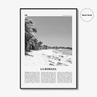 La Romana Print Black and White, La Romana Wall Art, La Romana Poster, La Romana Photo, La Romana Wall Decor, Dominican Republic, Caribbean