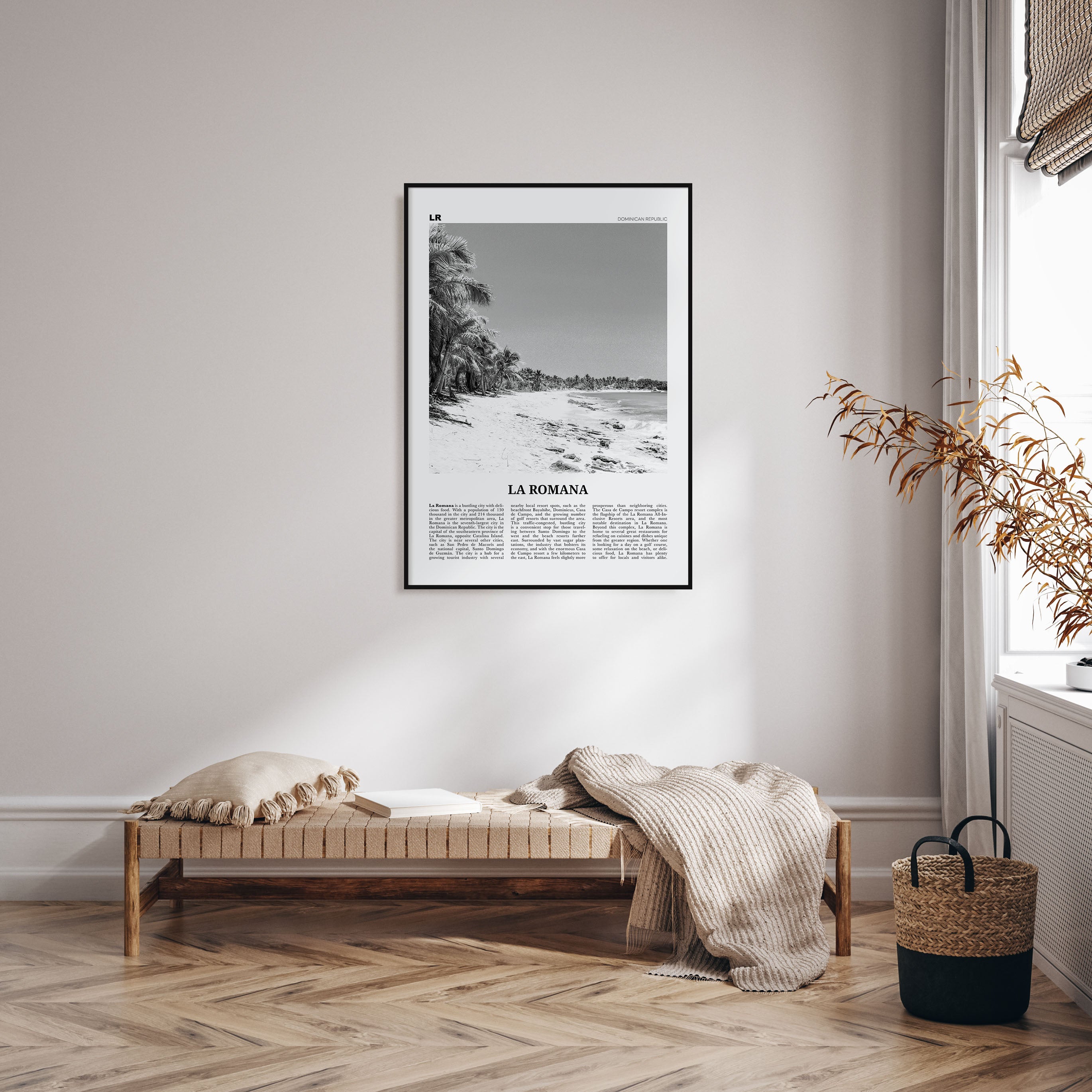 La Romana Travel B&W Poster