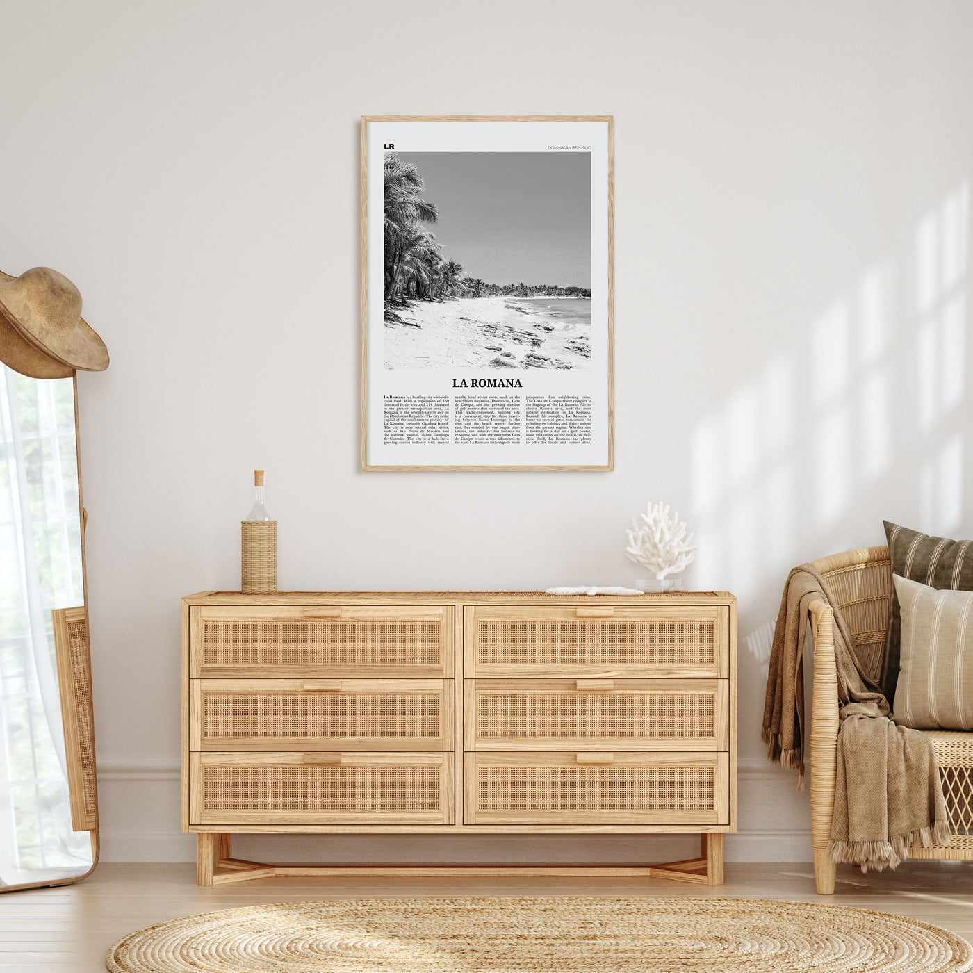 La Romana Travel B&W Poster