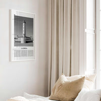 La Serena Print Black and White, La Serena Wall Art, La Serena Poster, La Serena Photo, La Serena Wall Décor, La Serena Map, Chile