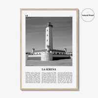 La Serena Print Black and White, La Serena Wall Art, La Serena Poster, La Serena Photo, La Serena Wall Décor, La Serena Map, Chile