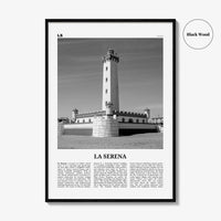 La Serena Print Black and White, La Serena Wall Art, La Serena Poster, La Serena Photo, La Serena Wall Décor, La Serena Map, Chile