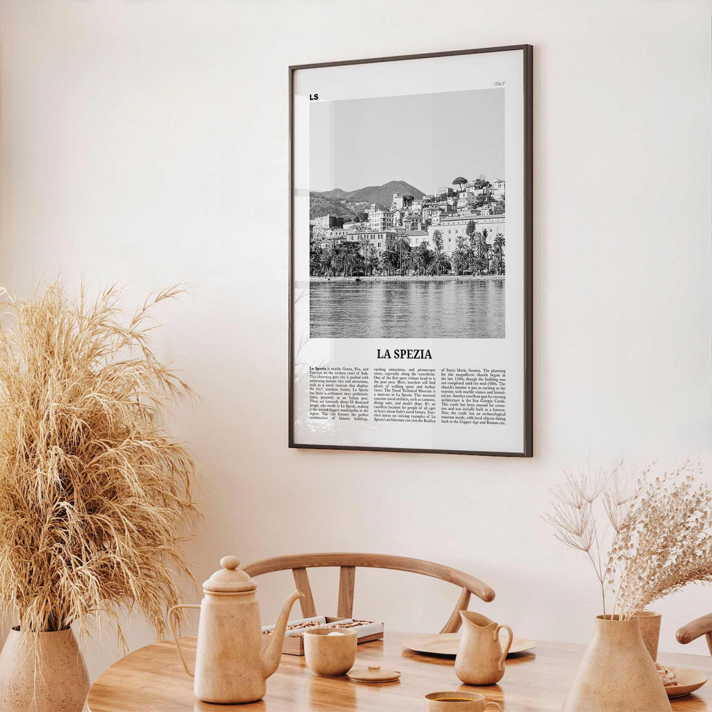 La Spezia Print Black and White, La Spezia Wall Art, La Spezia Poster, La Spezia Photo, La Spezia Wall Décor, La Spezia Map, Italy