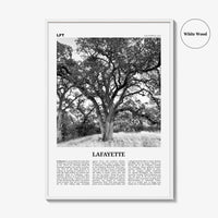 Lafayette Print Black and White California, Lafayette Wall Art, Lafayette Poster, Lafayette Photo, Lafayette Wall Décor, Lafayette Map, USA
