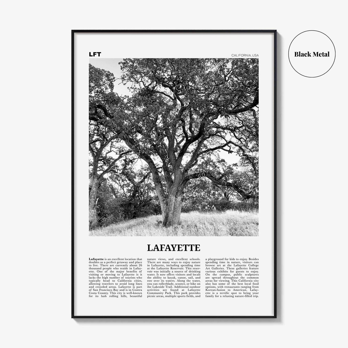 Lafayette Print Black and White California, Lafayette Wall Art, Lafayette Poster, Lafayette Photo, Lafayette Wall Décor, Lafayette Map, USA