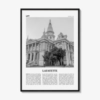 Lafayette Print Black and White Indiana, Lafayette Wall Art, Lafayette Poster, Lafayette Photo, Lafayette Wall Décor, USA, United States
