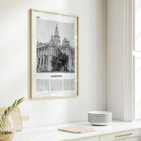 Lafayette Print Black and White Indiana, Lafayette Wall Art, Lafayette Poster, Lafayette Photo, Lafayette Wall Décor, USA, United States
