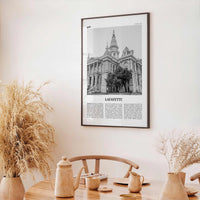Lafayette Print Black and White Indiana, Lafayette Wall Art, Lafayette Poster, Lafayette Photo, Lafayette Wall Décor, USA, United States