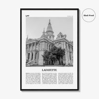 Lafayette Print Black and White Indiana, Lafayette Wall Art, Lafayette Poster, Lafayette Photo, Lafayette Wall Décor, USA, United States