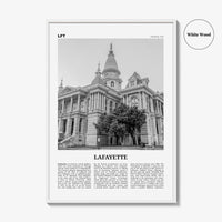 Lafayette Print Black and White Indiana, Lafayette Wall Art, Lafayette Poster, Lafayette Photo, Lafayette Wall Décor, USA, United States