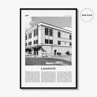 Lafayette Print Black and White Louisiana, Lafayette Wall Art, Lafayette Poster, Lafayette Photo, Lafayette Wall Décor, USA, United States
