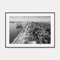 Lagos, Nigeria Landscape B&W Poster