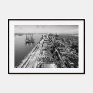 Lagos, Nigeria Landscape B&W Poster