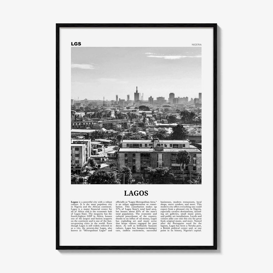 Lagos Print Black and White Nigeria No 1, Lagos Wall Art, Lagos Poster, Lagos Photo, Lagos Wall Decor, City Art Print, Èkó, Sahara, Africa