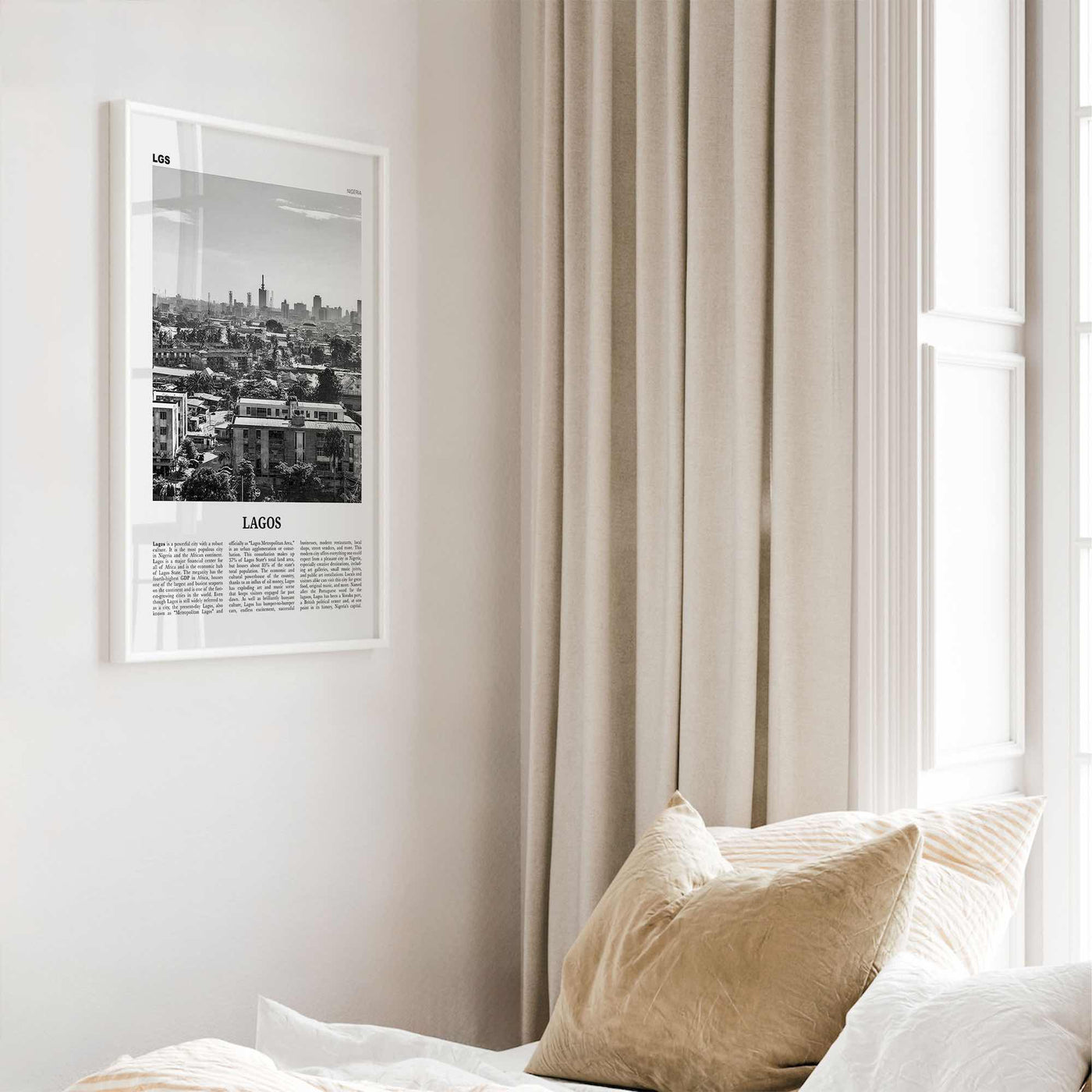 Lagos Print Black and White Nigeria No 1, Lagos Wall Art, Lagos Poster, Lagos Photo, Lagos Wall Decor, City Art Print, Èkó, Sahara, Africa