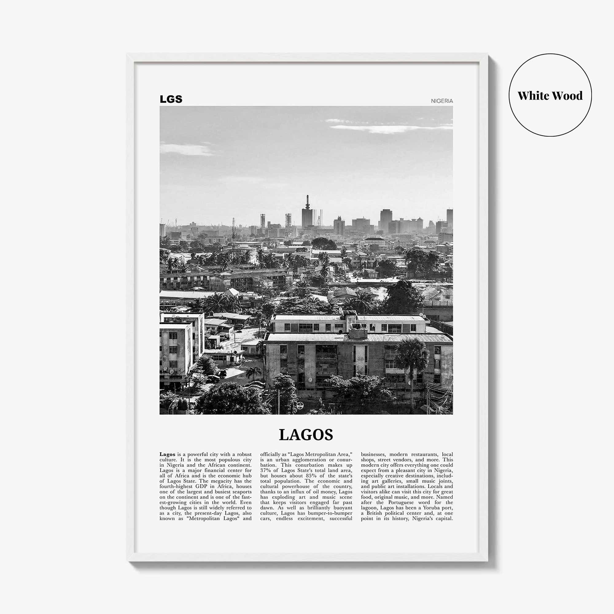 Lagos Print Black and White Nigeria No 1, Lagos Wall Art, Lagos Poster, Lagos Photo, Lagos Wall Decor, City Art Print, Èkó, Sahara, Africa