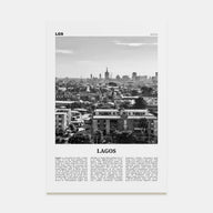 Lagos, Nigeria Travel B&W No 1 Poster
