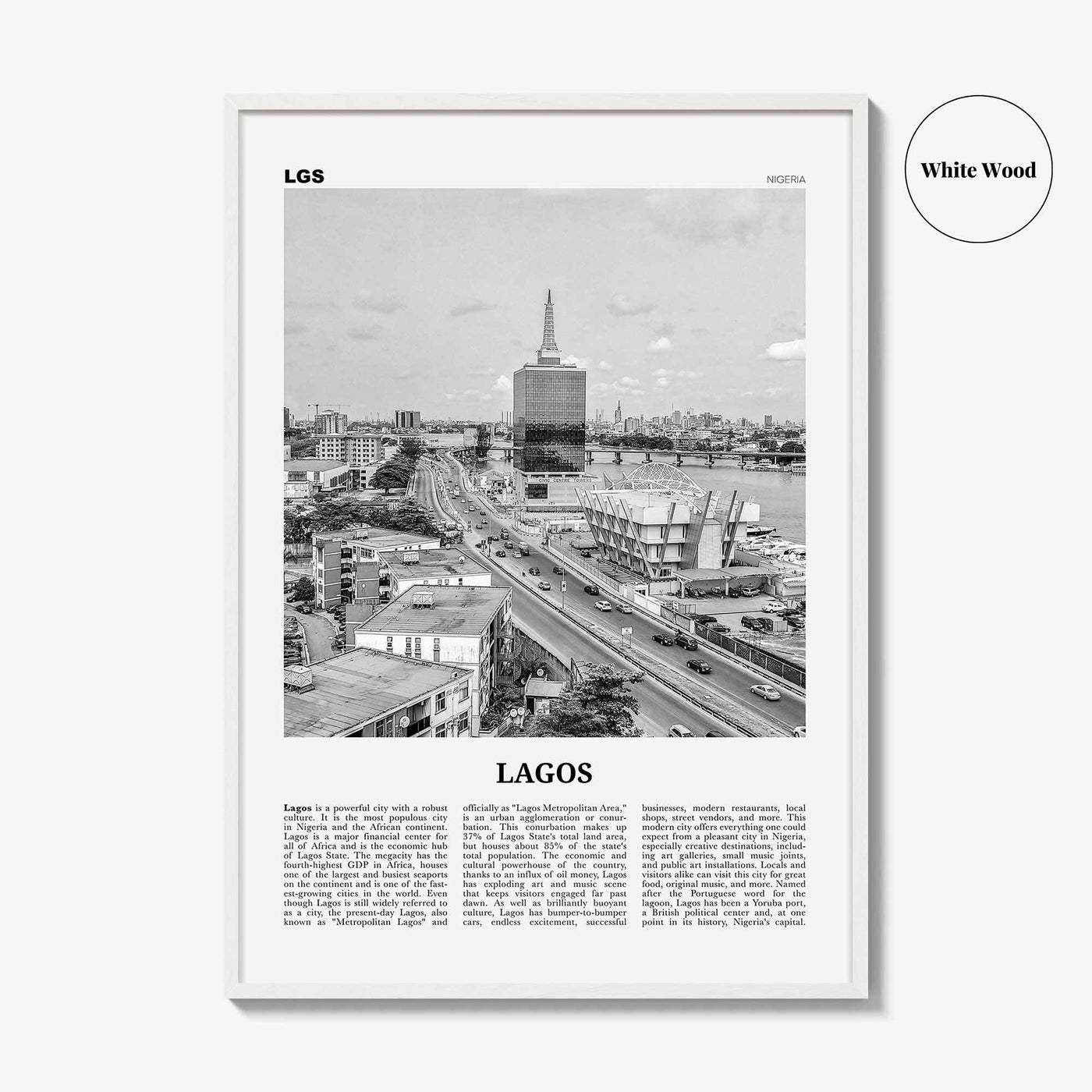 Lagos Print Black and White Nigeria No 2, Lagos Wall Art, Lagos Poster, Lagos Photo, Lagos Wall Decor, City Art Print, Èkó, Sahara, Africa