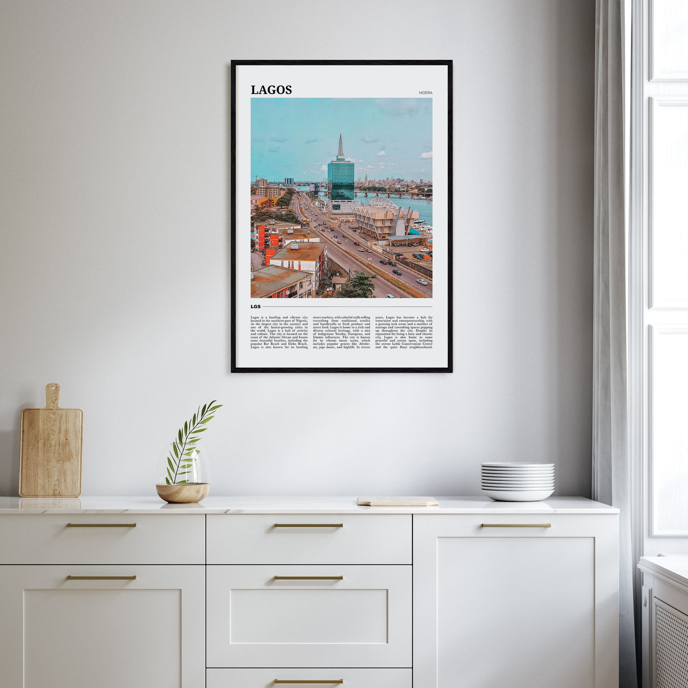 Lagos, Nigeria Travel Color Poster