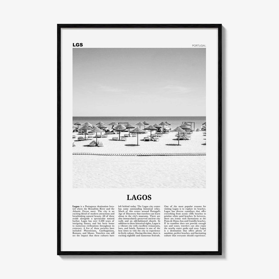 Lagos Print Black and White Portugal, Lagos Wall Art, Lagos Poster, Lagos Photo, Lagos Wall Décor, Portugal, Portuguesa