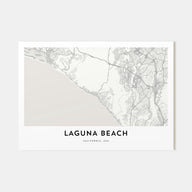 Laguna Beach Map Landscape Poster