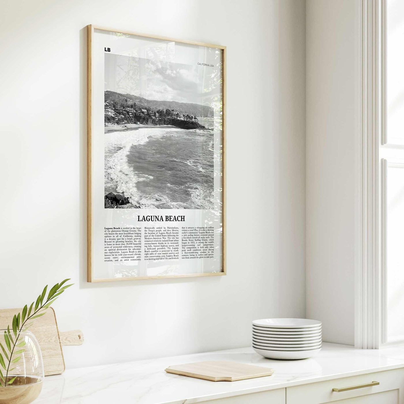 Laguna Beach Print Black and White No 1, Laguna Beach Wall Art, Laguna Beach Poster, Laguna Beach Photo, California, USA, United States