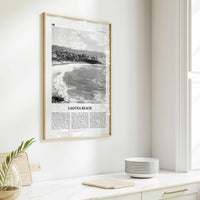 Laguna Beach Print Black and White No 1, Laguna Beach Wall Art, Laguna Beach Poster, Laguna Beach Photo, California, USA, United States