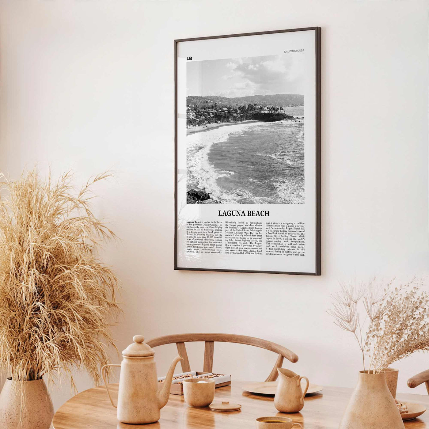 Laguna Beach Print Black and White No 1, Laguna Beach Wall Art, Laguna Beach Poster, Laguna Beach Photo, California, USA, United States