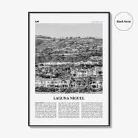 Laguna Niguel Print Black and White, Laguna Niguel Wall Art, Laguna Niguel Poster, Laguna Niguel Photo, Laguna Niguel Map, California, USA