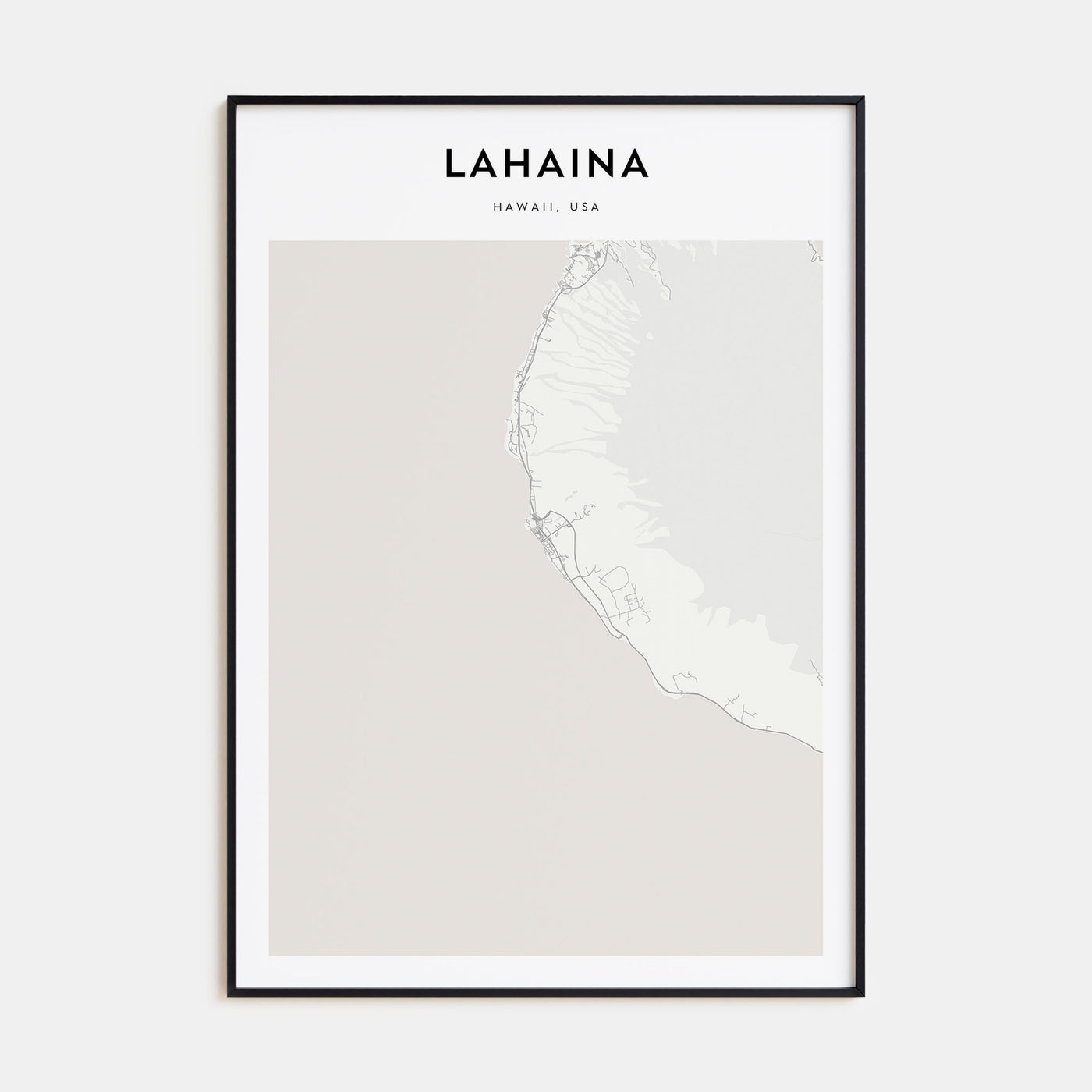 Lahaina Map Portrait Poster