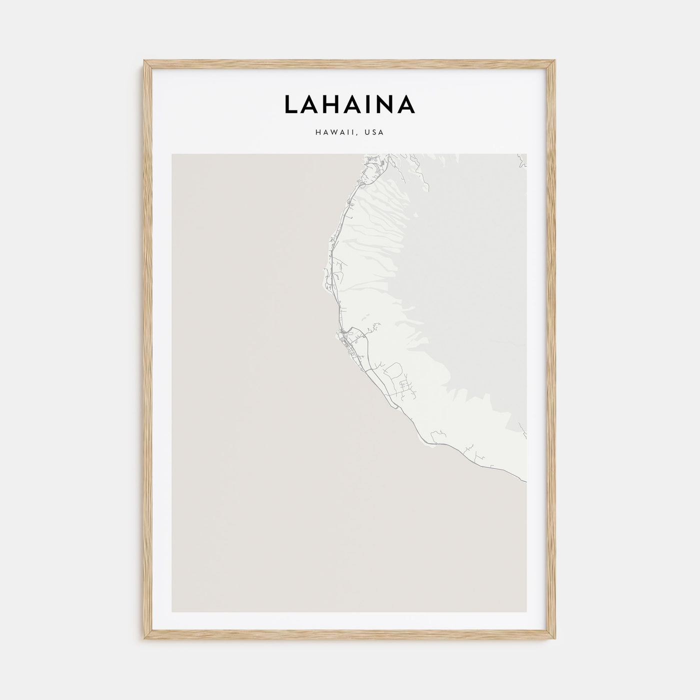 Lahaina Map Portrait Poster