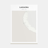 Lahaina Map Portrait Poster