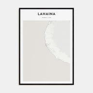 Lahaina Map Portrait Poster