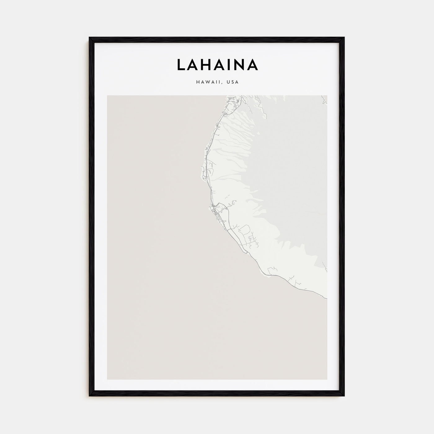 Lahaina Map Portrait Poster