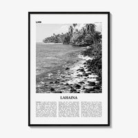 Lahaina Print Black and White, Lahaina Wall Art, Lahaina Poster, Lahaina Photo, Lahaina Map, Lahaina Wall Decor, Hawaii, USA