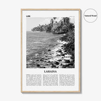 Lahaina Print Black and White, Lahaina Wall Art, Lahaina Poster, Lahaina Photo, Lahaina Map, Lahaina Wall Decor, Hawaii, USA