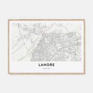 Lahore Map Landscape Poster